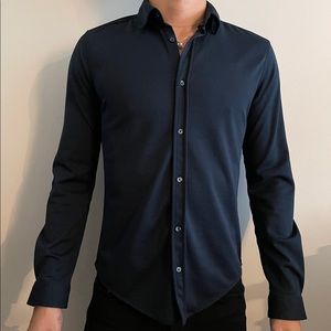 ZARA tech stretch athletic button up